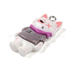 Подвески в виде кошек из непрозрачной смолы&nbsp;RESI-S399-07B