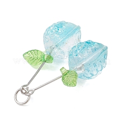 Прозрачный лак окрашенные стеклянные подвески&nbsp;PALLOY-JF04540