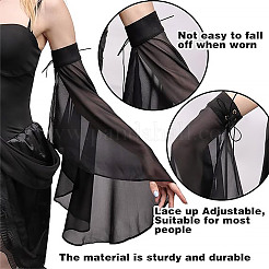 Шифоновые нарукавники для женщин&nbsp;AJEW-WH0314-397A