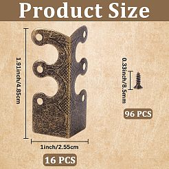 16 шт. железный защитный уголок&nbsp;IFIN-CP0002-99AB