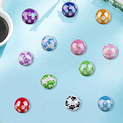 50шт 2 стиля непрозрачные акриловые бусины&nbsp;OACR-SC0002-60