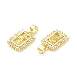 Покрытие стойки латунь микропаве прозрачные подвески из кубического циркония&nbsp;KK-C011-40G