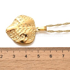 Летние пляжные ожерелья из нержавеющей стали 304 с подвеской в виде веревки и цепи для женщин&nbsp;LS-STAS-Z108-01G-03