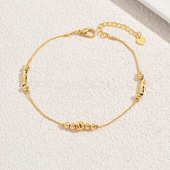 Латунные геометрические круглые бусины-колонны звенья цепи браслеты на ногу для женщин&nbsp;NO8151