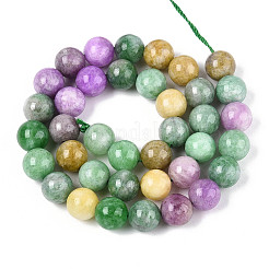 Нити окрашенных натуральных кварцевых бусин&nbsp;G-T139-10mm-94