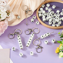 Наборы для самостоятельного изготовления брелоков из нержавеющей стали с бусинами&nbsp;KEYC-TA0001-63