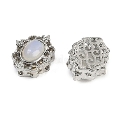 Латунные многорядные звенья из натурального белого африканского опала&nbsp;G-C172-10P