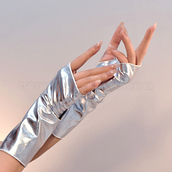 Перчатки без пальцев из искусственной кожи&nbsp;AJEW-WH20018-116B