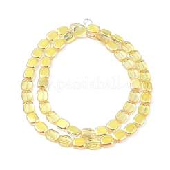 Прозрачные гальванические стеклянные бусины&nbsp;EGLA-P049-02A-HP04