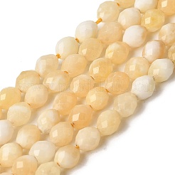 Естественный желтый нефрит бисер нитей&nbsp;G-K376-F08-01