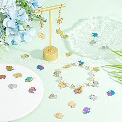 30 шт. 3-х цветные подвески из нержавеющей стали 304&nbsp;STAS-DC0011-92