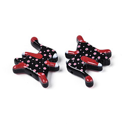 Печатные непрозрачные бусины из смолы&nbsp;RESI-N043-21