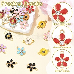 36 шт. 8-х стилевых соединительных звеньев из цинкового сплава с эмалью&nbsp;ENAM-YW0008-48