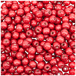 400шт окрашенные бусины из натурального дерева&nbsp;COCO-PA0001-15