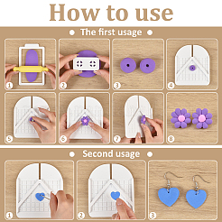 1 коробка пластикового глиняного инструмента для вставки штифтов для сережек&nbsp;DIY-ME0002-28