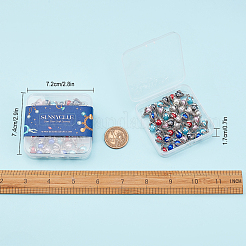 48 шт. 6 цветных подвески из сплава в тибетском стиле&nbsp;FIND-SC0002-12