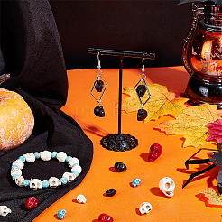 264 шт. 4-х цветные синтетические бирюзовые бусины&nbsp;G-AR0005-48