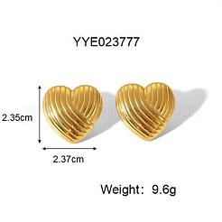 Стильные серьги-гвоздики в форме сердца из нержавеющей стали 304 для женщин&nbsp;IR7805-3