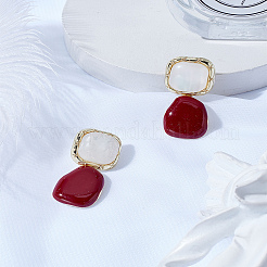 1 пара серег-гвоздиков из цинкового сплава с эмалью&nbsp;EJEW-LP0009-15