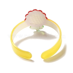 Браслет-манжета из цветочной смолы для детей&nbsp;LS-BJEW-Q774-01E