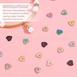 60 шт. 5-х цветные бусины из нержавеющей стали 304&nbsp;STAS-UN0039-53