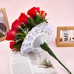 6 шт. пластиковый и кружевной воротник-букет манжеты&nbsp;DIY-SP0005-47