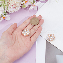 2 шт. запонки из цинкового сплава со стразами&nbsp;AJEW-ME0001-44G