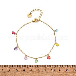 Браслеты с подвесками из нержавеющей стали 304&nbsp;LS-BJEW-A047-04G