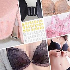 60 шт. 2-х цветные зажимы для бикини из цинкового сплава&nbsp;FIND-NB0004-65