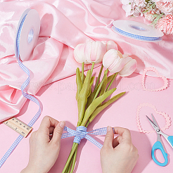 Полиэстеровая лента с узором «тартан»&nbsp;OCOR-WH0101-157A