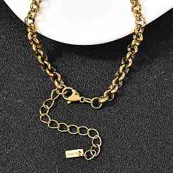 Женские ожерелья-цепочки Rolo с подвеской из нержавеющей стали 304 с застежкой-звездочкой&nbsp;NJEW-Z091-05G