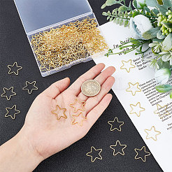 150 шт. звездообразные латунные соединительные кольца&nbsp;KK-CN0001-03