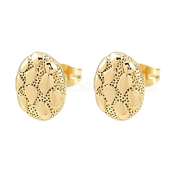 Овальные серьги-гвоздики из латуни&nbsp;EJEW-F400-24B-G