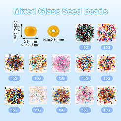 180 г 12-х цветных стеклянных бусин&nbsp;SEED-TA0001-35