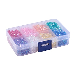 Экологичные прозрачные акриловые бусины с покрытием цвета ab&nbsp;TACR-X0001-03-4mm