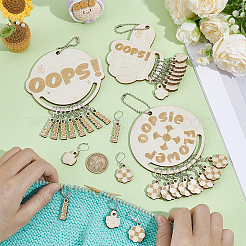 30 шт. 3 вида деревянных подвесок-маркеров для фиксации петель&nbsp;HJEW-NB00321