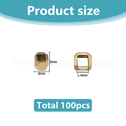 100 шт. Латунные дистанционные бусины&nbsp;KK-HS0015-30G