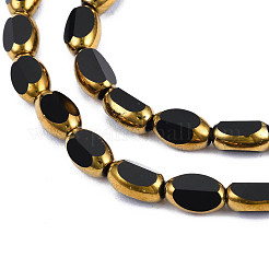 Стеклянные бусины с гальваническим покрытием &nbsp;EGLA-N008-015A