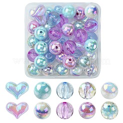 40шт 10 стиля непрозрачные акриловые бусины&nbsp;MACR-FS0001-65