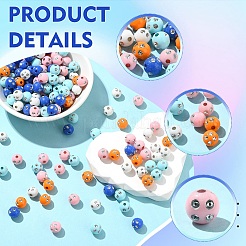 150 шт. Непрозрачные акриловые бусины&nbsp;MACR-YW0004-21A