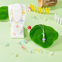 12 шт. подвески из золотистой латунной проволоки в форме гриба&nbsp;PALLOY-TAC0161