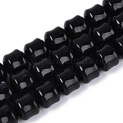 Натуральные бусины из черного оникса (окрашенные и нагретые)&nbsp;G-N353-06A-08