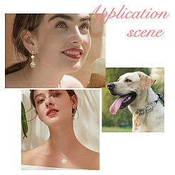 12 шт. 2 стиля подвески на стойке с покрытием из латуни с микропаве из кубического циркония&nbsp;ZIRC-HS0001-13