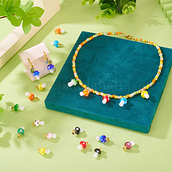 24шт 12 цвета подвески ручной работы лэмпворк&nbsp;LAMP-TA0001-77