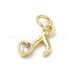 Латунные микропаве прозрачные подвески с фианитом&nbsp;KK-H255-24G