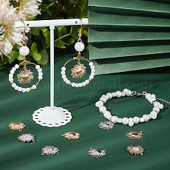 12 шт. 2-х цветные латунные подвески в виде солнечного затмения&nbsp;KK-BBC0007-63