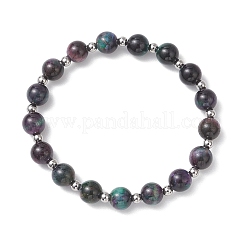 Женские браслеты из натурального тигрового глаза и нержавеющей стали 304 с бусинами&nbsp;BJEW-JB13137