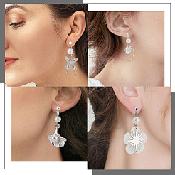 Фурнитура для сережек-гвоздиков из нержавеющей стали 304&nbsp;STAS-BBC0008-36A