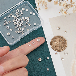 60 шт. 3 бусины-разделители из стерлингового серебра 925-го размера&nbsp;STER-PH0001-29