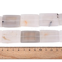 Нити бусин из натурального окрашенного белого агата&nbsp;G-T144-25B-01